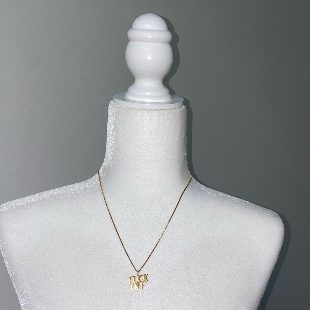 Gold “F OFF” Necklace
